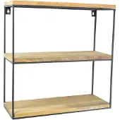 Loft42 Wally Wandrek met Mangohout - Zwart Metaal - 45x45x18