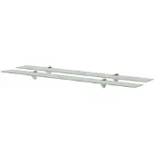 vidaXL Schappen zwevend 2 st 100x20 cm 8 mm glas