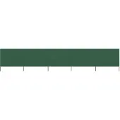 vidaXL Windscherm 5-panelen 600x120 cm stof groen