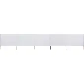 vidaXL Windscherm 5-panelen 600x120 cm stof zandwit