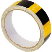 Aidapt zelf klevende reflectie tape zwart geel - 5 meter