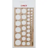 Linex cirkelsjabloon 1 - 35 mm, met 35 cirkels