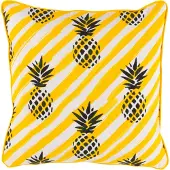 Dutch decor - BIBI - Sierkussen met ananas geel 45x45 cm