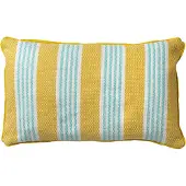 Dutch decor - STRIPES - Sierkussen katoen 30x50 cm - Lemon - geel - streepjes