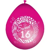 Folat 24x Roze sweet 16 leeftijd ballonnen - Ballonnen