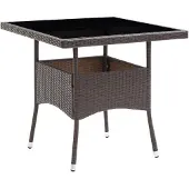 vidaXL Tuintafel poly rattan bruin