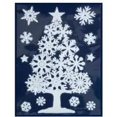 Peha Raamstickers kerst | | 11 stuks (Dennenboom, Sneeuwvlokken)