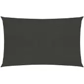 vidaXL Zonnezeil 160 g/m² 3x4 m HDPE antracietkleurig