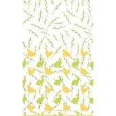 Duni Paasdecoratie konijnen en hanen tafelkleed/tafellaken 138 x 220 cm groen en geel print - Feesttafelkleden