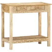vidaXL Wandtafel 80x35x74 cm massief mangohout