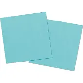 Folat 40x stuks servetten van papier lichtblauw 33 x 33 cm - Feestservetten
