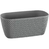 Prosperplast 1x Kunststof splofy plantenbak/bloembak lichtgrijs 40 cm - Plantenbakken