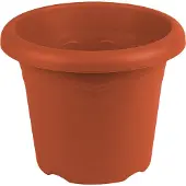 Hega hogar Terra cotta ronde plantenpot/bloempot kunststof diameter 30 cm - Plantenpotten