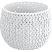 Prosperplast Plantenpot/bloempot kunststof dia 14.5 cm en hoogte 11 cm parel wit - Plantenpotten