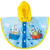 Heless Regencape Zeilen Junior Polyethyleen Blauw Mt 35-45 Cm