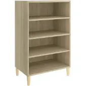 vidaXL Dressoir 57x35x90 cm bewerkt hout sonoma eikenkleurig