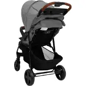 vidaXL Kinderwagen 2-in-1 staal lichtgrijs