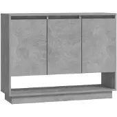 vidaXL Dressoir 97x31x75 cm bewerkt hout betongrijs