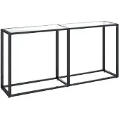 vidaXL Wandtafel 160x35x75,5 cm gehard glas transparant