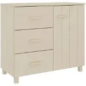 vidaXL Dressoir HAMAR 90x40x80 cm massief grenenhout honingbruin