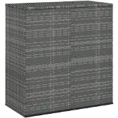 vidaXL Tuinbox 100x49x103,5 cm polyetheen rattan grijs