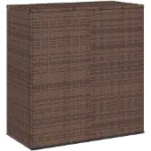 vidaXL Tuinbox 100x49x103,5 cm polyetheen rattan bruin