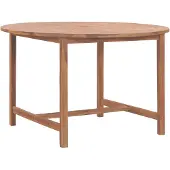 vidaXL Tuintafel Ø110x75 cm massief teakhout