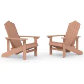 vidaXL Tuinstoelen 2 st Adirondack HDPE bruin