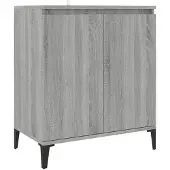 vidaXL Dressoir 60x35x70 cm bewerkt hout grijs sonoma eikenkleurig