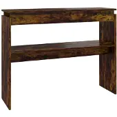 vidaXL Wandtafel 102x30x80 cm bewerkt hout gerookt eikenkleurig