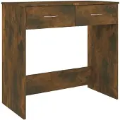 vidaXL Bureau, gerookt eikenfineer, 80x40x75 cm, houtvezelplaat