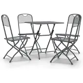 vidaXL 5-delige tuinset, metalen frame, antracietkleurig