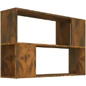 vidaXL Boekenkast 100x24x63 cm bewerkt hout gerookt eikenkleurig