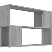 vidaXL Boekenkast 100x24x63 cm bewerkt hout grijs sonoma eikenkleurig