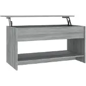 vidaXL Salontafel 102x50x52,5 cm bewerkt hout grijs sonoma eikenkleur