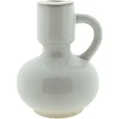 Clayre & Eef Kandelaar 14 cm Beige Porselein Kaarsenstandaard Beige Kaarsenstandaard