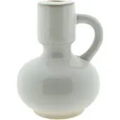 Clayre & Eef Kandelaar 10 cm Beige Porselein Kaarsenstandaard Beige Kaarsenstandaard