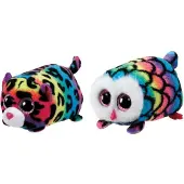 TY - Knuffel - Teeny Ty's - Hootie Owl & Jelly Leopard