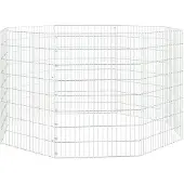 vidaXL Dierenverblijf 8 panelen 54x80 cm gegalvaniseerd ijzer