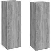vidaXL Tv-meubelen 2 st 30,5x30x90 cm bewerkt hout grijs sonoma eiken