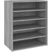 vidaXL Schoenenkast 60x35x70 cm bewerkt hout grijs sonoma eikenkleurig