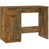 vidaXL Bureau, gerookt eikenfineer, 100x50x75 cm, houtvezelplaat