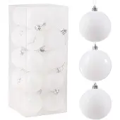 Springos Kerstballen 20 Stuks 6 cm Wit