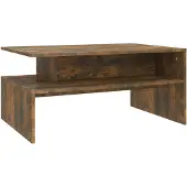vidaXL Salontafel 90x60x42,5 cm bewerkt hout gerookt eikenkleurig