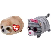 TY - Knuffel - Teeny Ty's - Dangler Sloth & Cassie Mouse