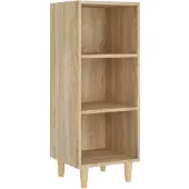 vidaXL Dressoir 34,5x32,5x90 cm bewerkt hout sonoma eikenkleurig