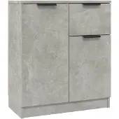 vidaXL Dressoirs 2 st 60x30x70 cm bewerkt hout betongrijs