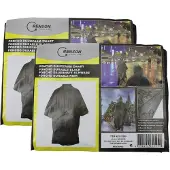 Benson 2x stuks regenponcho zwart voor volwassenen - Regenponcho's