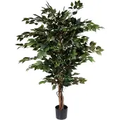 Kopu kunstplant ficus benjamina 120 cm in zwarte pot 1260 bladeren