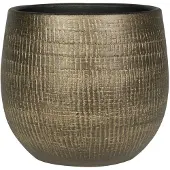 Ter Steege Steege Plantenpot - modern design - goudkleurig - 20 x 22 cm - Plantenpotten